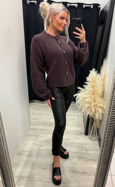 Kae knit cardigan - chocolate
