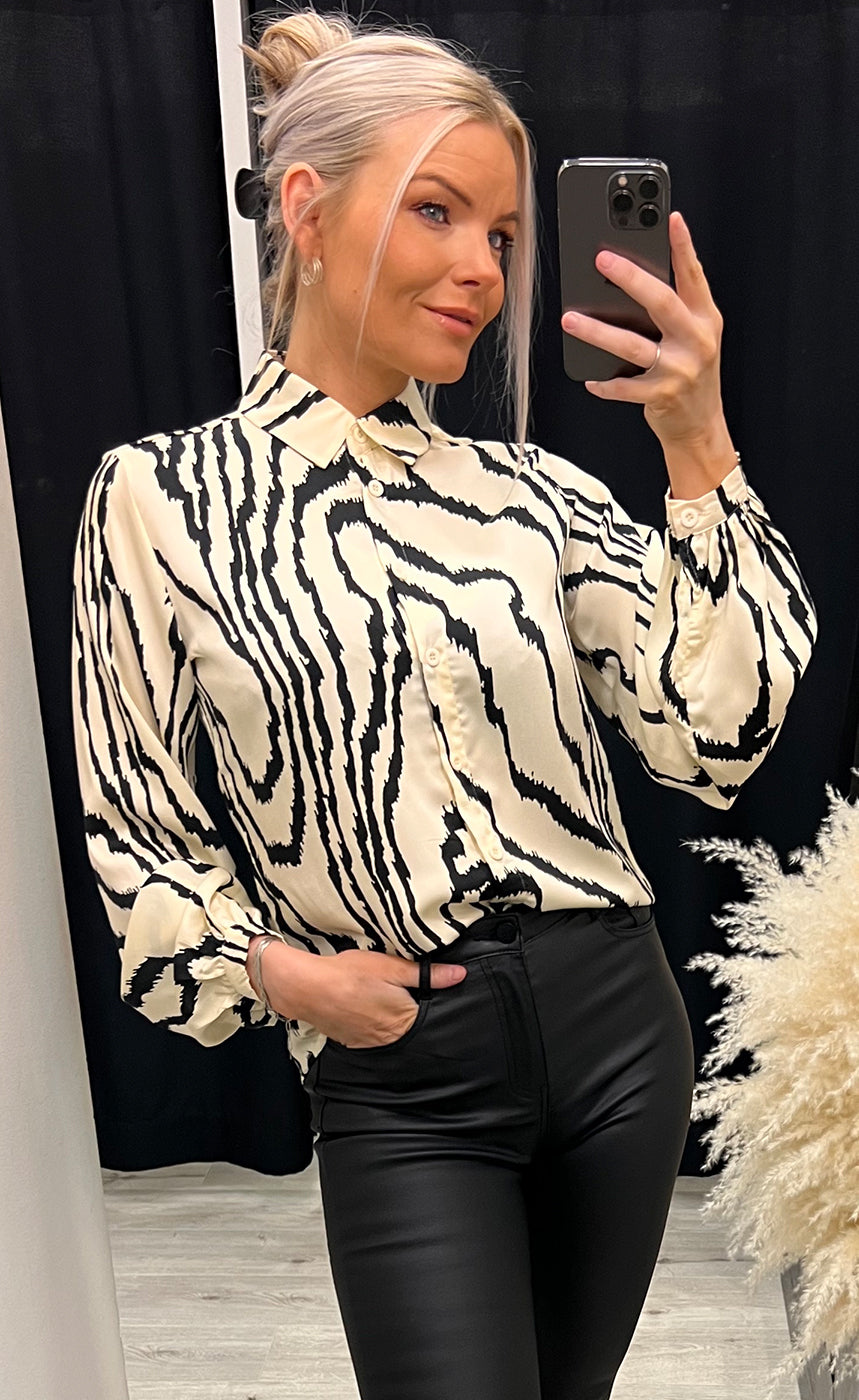 Gada shirt - beige/black