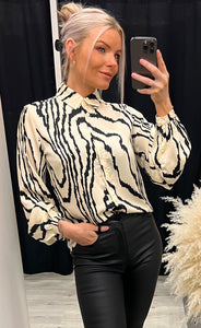 Gada shirt - beige/black
