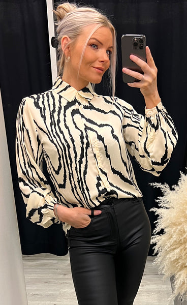 Gada shirt - beige/black