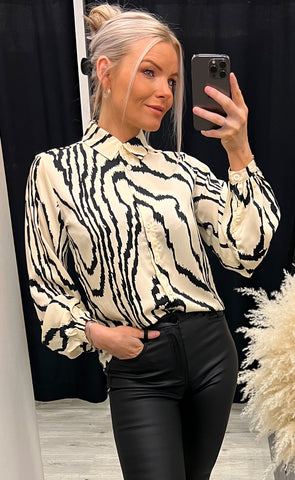 Gada shirt - beige/black