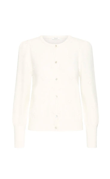 Manina structure cardigan - marshmallow