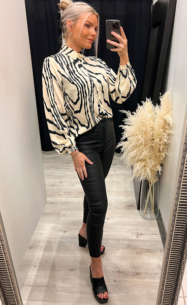 Gada shirt - beige/black