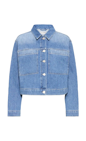 PULZ Anni jacket - medium blue denim
