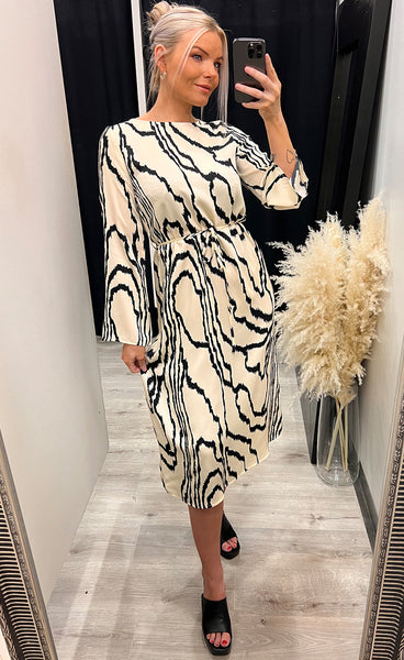 Nava dress - beige/black