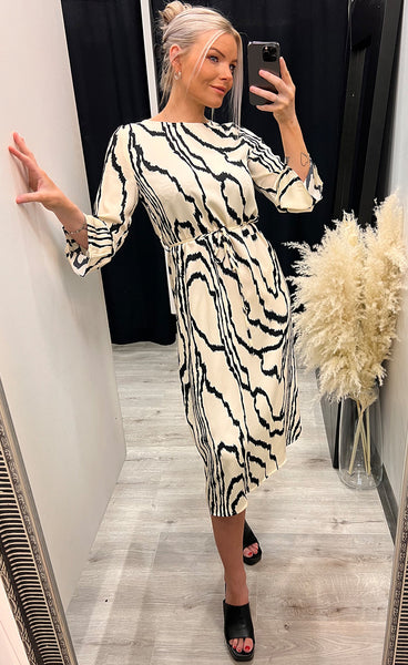 Nava dress - beige/black