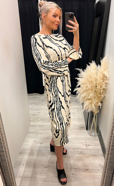 Nava dress - beige/black