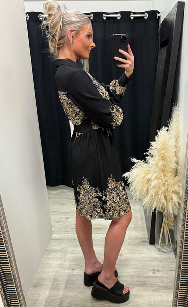 Dara dress 1 - black paisley