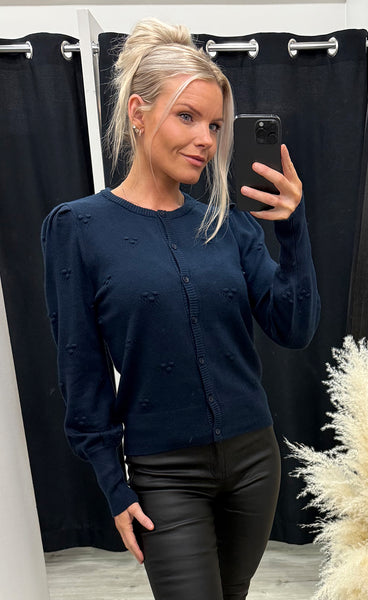 Manina structure cardigan - copenhagen night