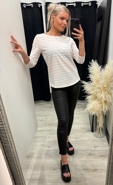 Josie tee 4 - rose stripe