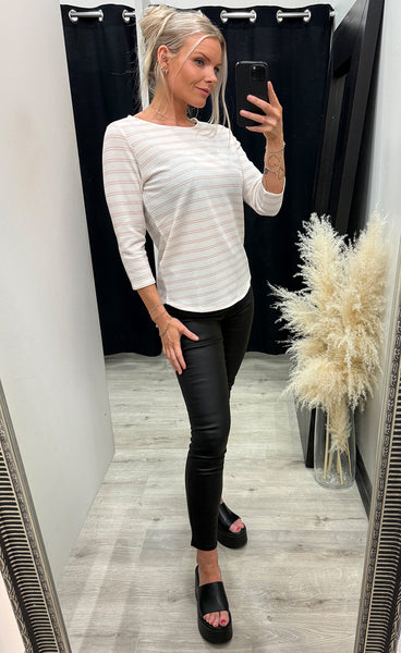 Josie tee 4 - rose stripe