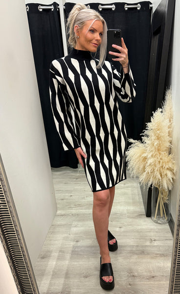 Otari jacquard dress - meteorite