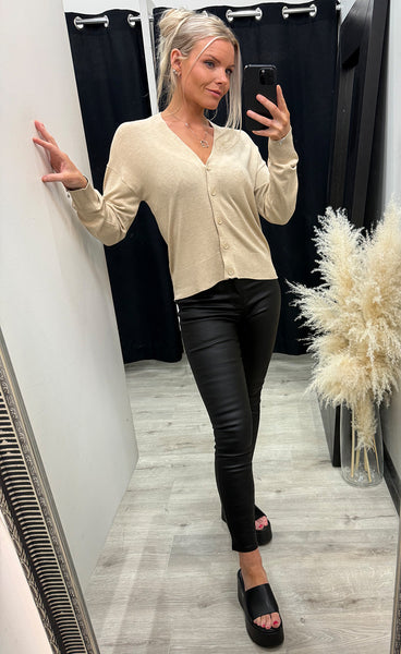 Morla cardigan 2 - oyster melange