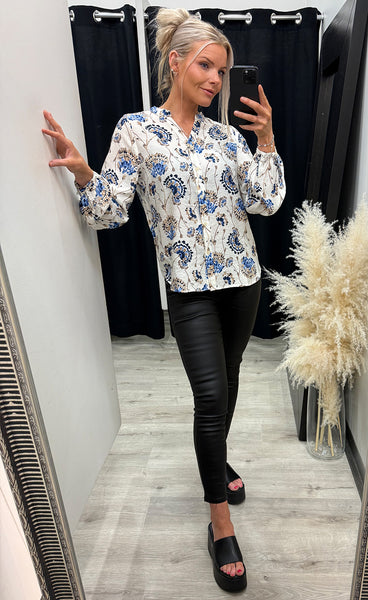 Kalia shirt 1 - whisper white floral