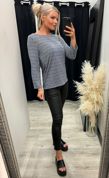 Niala tee 2 - navy check