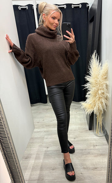ICHI Kamara rollneck - chicory coffee