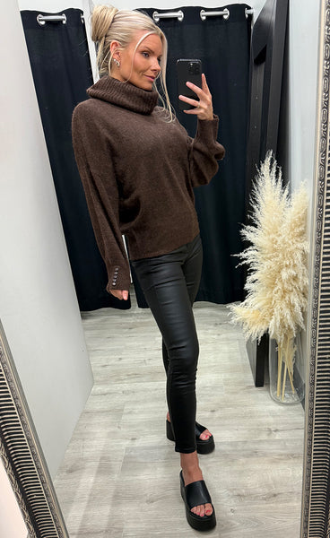 ICHI Kamara rollneck - chicory coffee