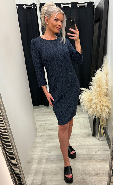 Lelani dress 1 - navy/black multi