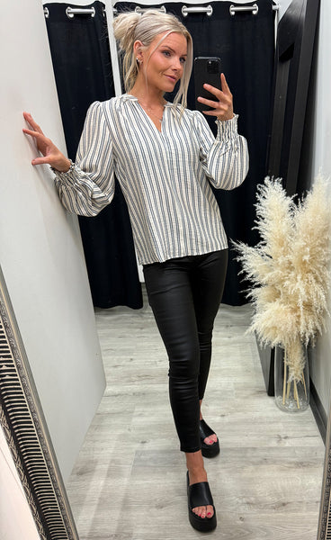 Kamilia blouse 1 - navy stripe