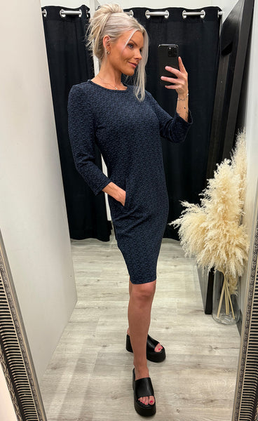 Lelani dress 1 - navy/black multi