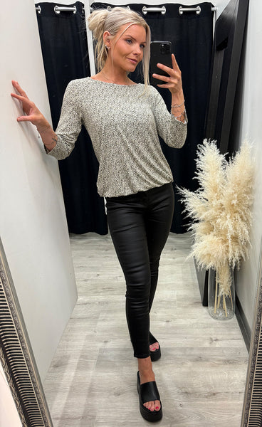 Amy blouse 1 - tiny petal olive
