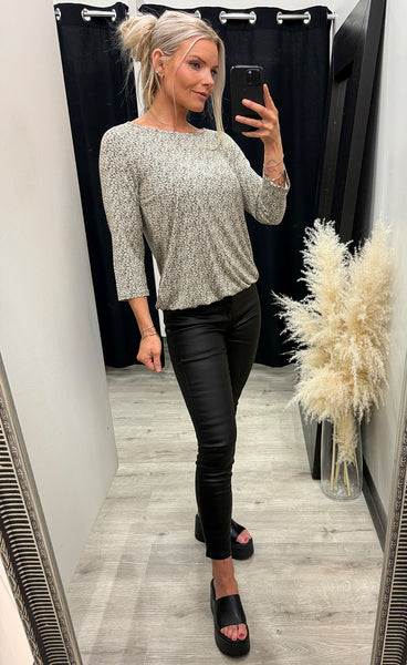 Amy blouse 1 - tiny petal olive