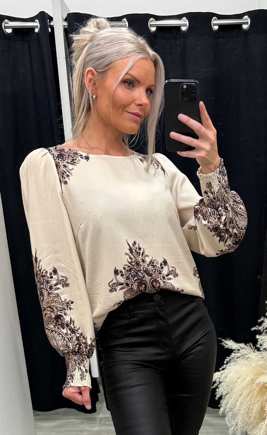 Dara blouse 3 - pumicestone paisley
