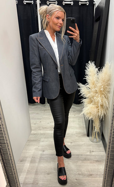 Bellis tiff blazer - blue denim