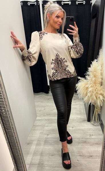 Dara blouse 3 - pumicestone paisley