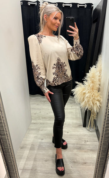 Dara blouse 3 - pumicestone paisley