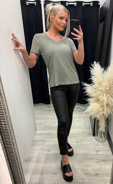 Cayla ruth tee - army