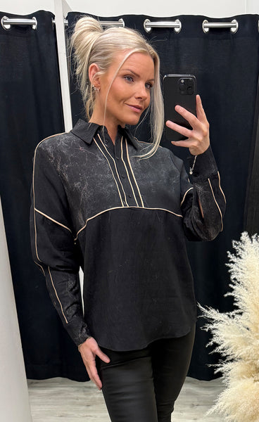 Creola shirt - black mix