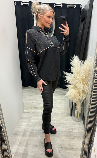 Creola shirt - black mix
