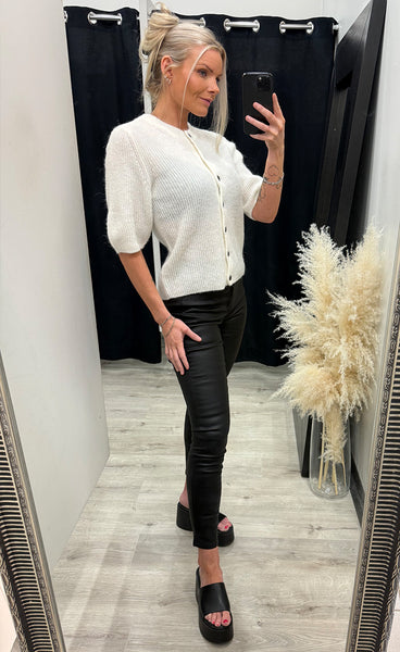 Jinie hope 2/4 cardigan - egret
