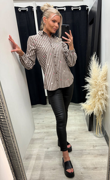 SP Istea shirt - brown stripes