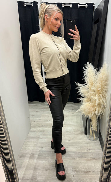 Sefika rachelle cardigan - oatmeal melange