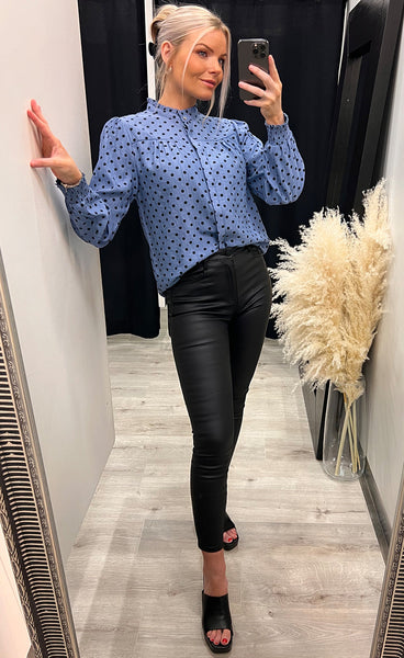 Asta dot blouse - blue