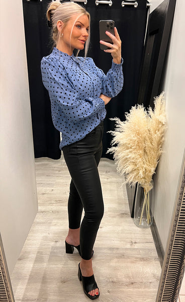 Asta dot blouse - blue
