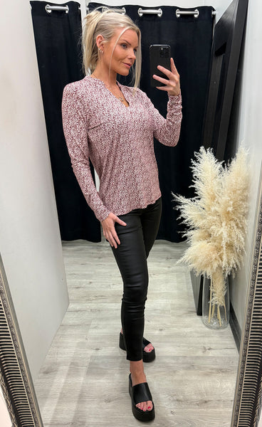 Amy blouse 2 - tiny petal syrah