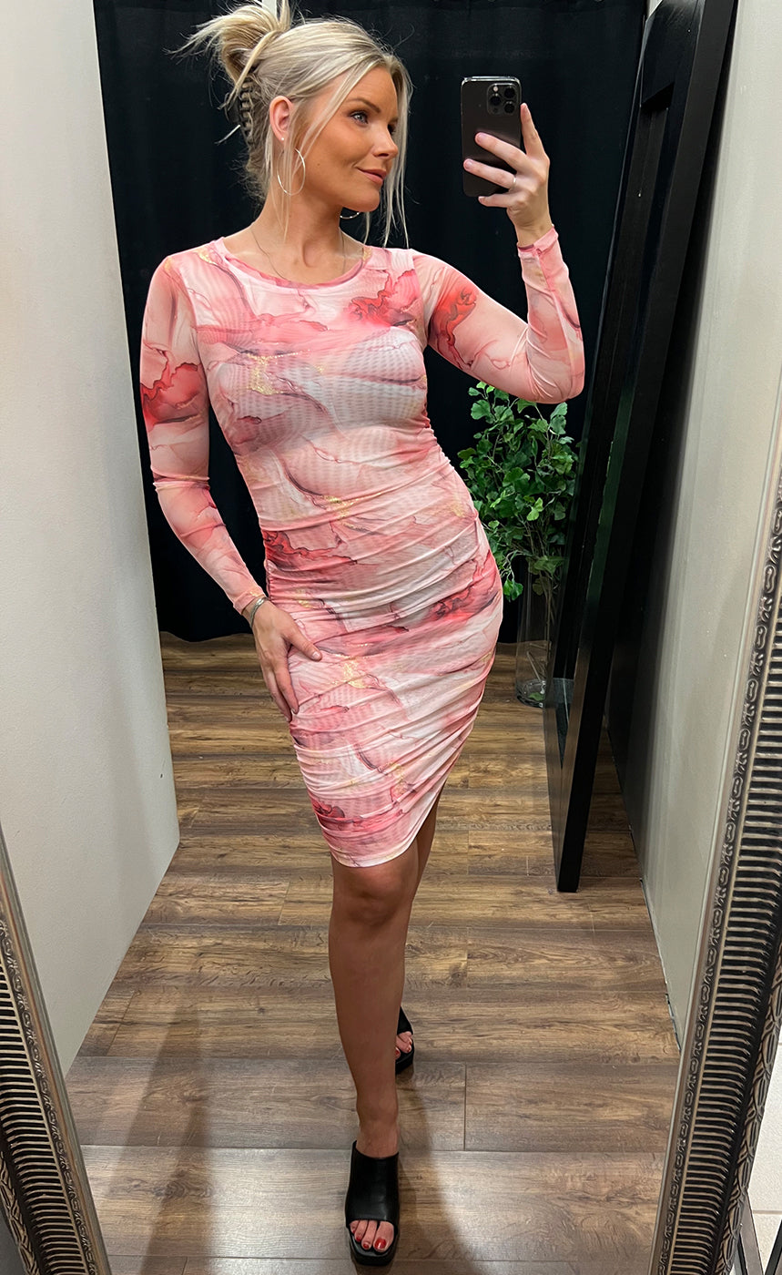 Hailey dress - pink gold