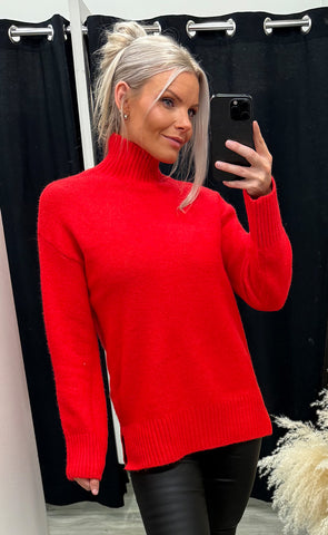 Olma turtleneck - barbados cherry melange