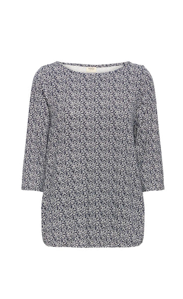 Amy blouse 1 - tiny petal navy
