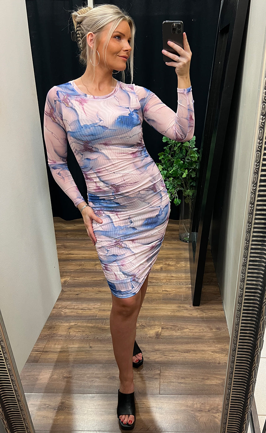 Hailey dress - lilas gold