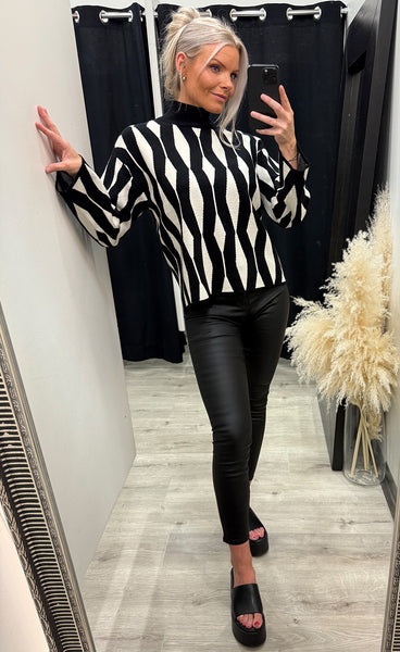 Otari jacquard jumper - meteorite