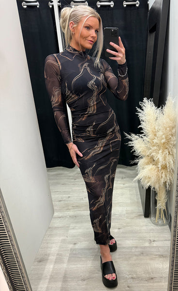Helga dress - coffee
