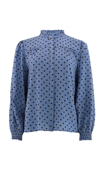 Asta dot blouse - blue