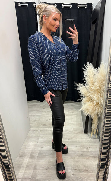 Justine shirt 1 - graphic heart navy