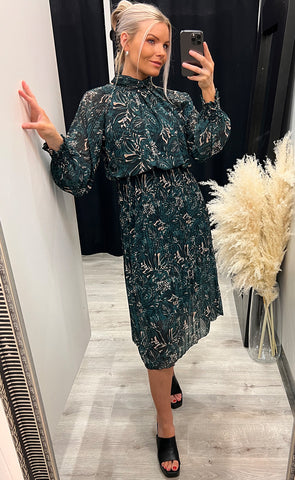 Mary dress - green mix