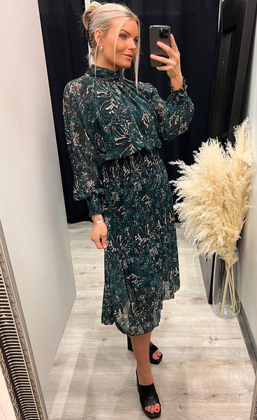 Mary dress - green mix