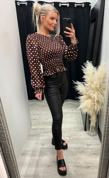 Nix blouse - brown/dot